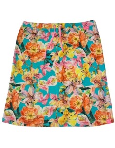 Dames rok Flowers Turqoise