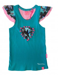 T-shirt butterfly Aqua